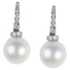 18 Karat White Gold Diamond And Pearl Dangle Earrings -Mode Bijouterie Magasin j 19409562 1685089160212 bg processed