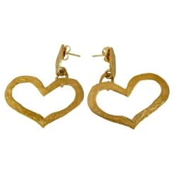 Unknown New 1 Of A Kind, Handmade Heavily 14 - 16k Yellow Gold Plated Designer Earrings