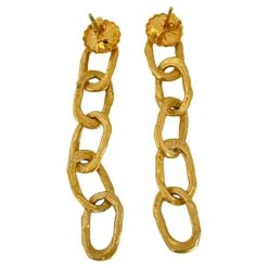 Unknown New 1 Of A Kind, Handmade Heavily 14k-16k Yellow Gold Plated Designer Earrings