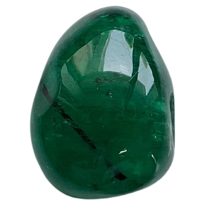 Unknown Zambian Vivid Green Emerald Smooth Tumbled Bead No Drill Hole Loose Gemstone 3 Unknown Zambian Vivid Green Emerald Smooth Tumbled Bead No Drill Hole Loose Gemstone