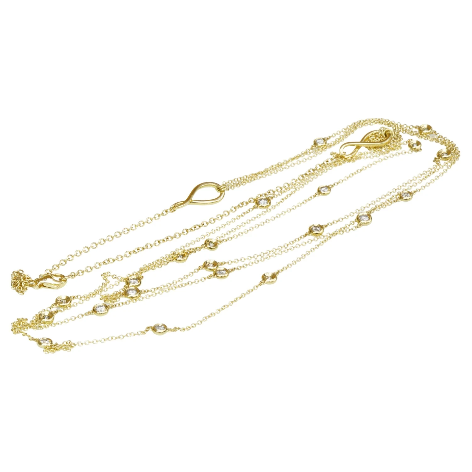 1.38 Carat Three-Row Chain 21 Fullcut Diamonds Amazing Decorative Italian Style 4 1.38 Carat Three-Row Chain 21 Fullcut Diamonds Amazing Decorative Italian Style – Image 2