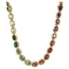 Unknown Vintage Multi Gemstone Rainbow Gold Link Necklace Estate Fine Jewelry 1 Unknown Vintage Multi Gemstone Rainbow Gold Link Necklace Estate Fine Jewelry -Mode Bijouterie Magasin j 19424942 1685291342917 bg processed