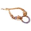 Unknown Panther Biting Ring Necklace .90ct Natural Diamonds Choker Necklace 14 Karat
