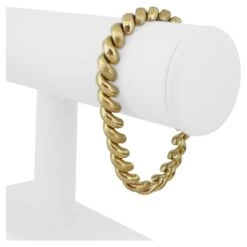 Unknown 14 Karat Yellow Gold Ladies San MarCo Link Bracelet, Italy