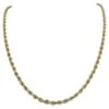Unknown 14 Karat Yellow Gold Solid Heavy Long Rope Chain Necklace