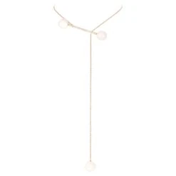 Moonstone Diamond Rose Gold Necklace