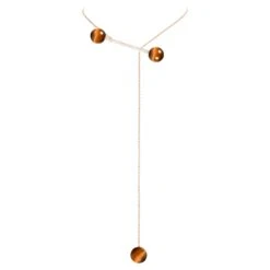 TIGER EYES Diamonds Yellow Gold Necklace