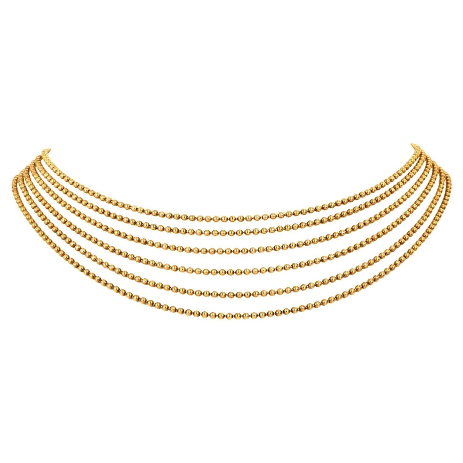 Cartier Draperie De Décolleté 18k Yellow Gold Multi Choker Necklace 3 Cartier Draperie De Décolleté 18k Yellow Gold Multi Choker Necklace