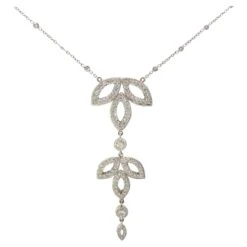 Doris Panos 18k White Gold Diamond Necklace