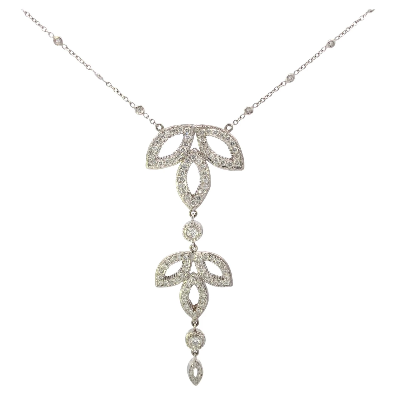 Doris Panos 18k White Gold Diamond Necklace 3 Doris Panos 18k White Gold Diamond Necklace