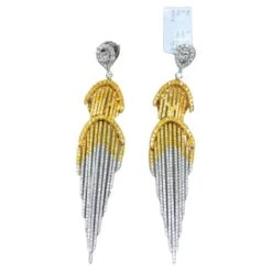 Unknown Nwt $22, 000 18kt Magnificent Fancy Yellow Diamond White Diamond Fringe Earrings