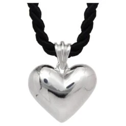 Ruth Nyc, Heavy Heart Pendant In Sterling Silver