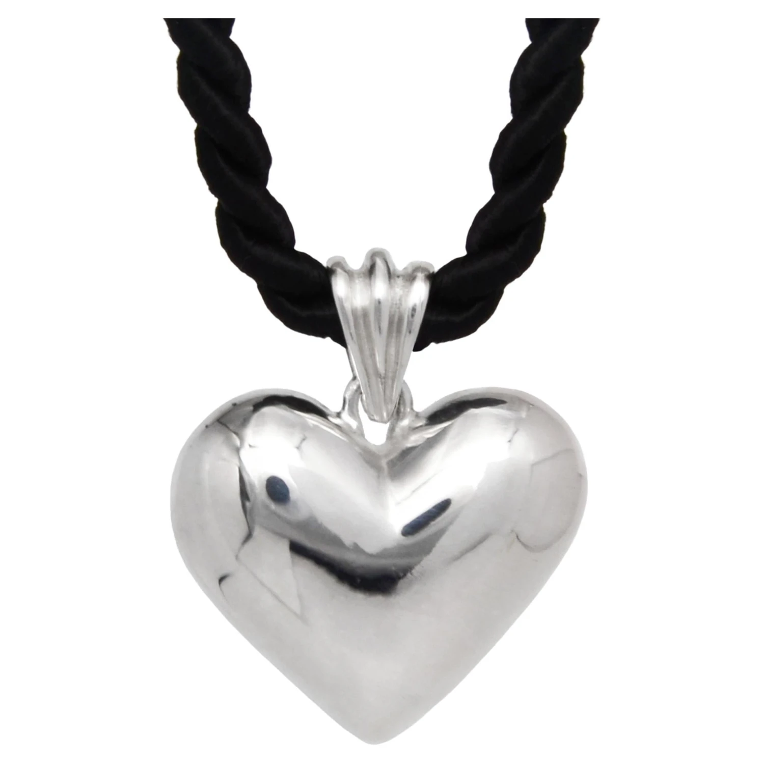 Ruth Nyc, Heavy Heart Pendant In Sterling Silver 3 Ruth Nyc, Heavy Heart Pendant In Sterling Silver