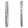 Round Diamond Inside-Out Hoops Earrings 2.57 Carat In 14k White Gold