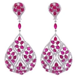 Ruchi New York Ruby And Diamond Earrings