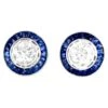 Unknown 1.00Carat Round Brilliant Cut Diamond Earrings, Sapphire Halo, Platinum -Mode Bijouterie Magasin j 19446892 1685551141762 bg processed