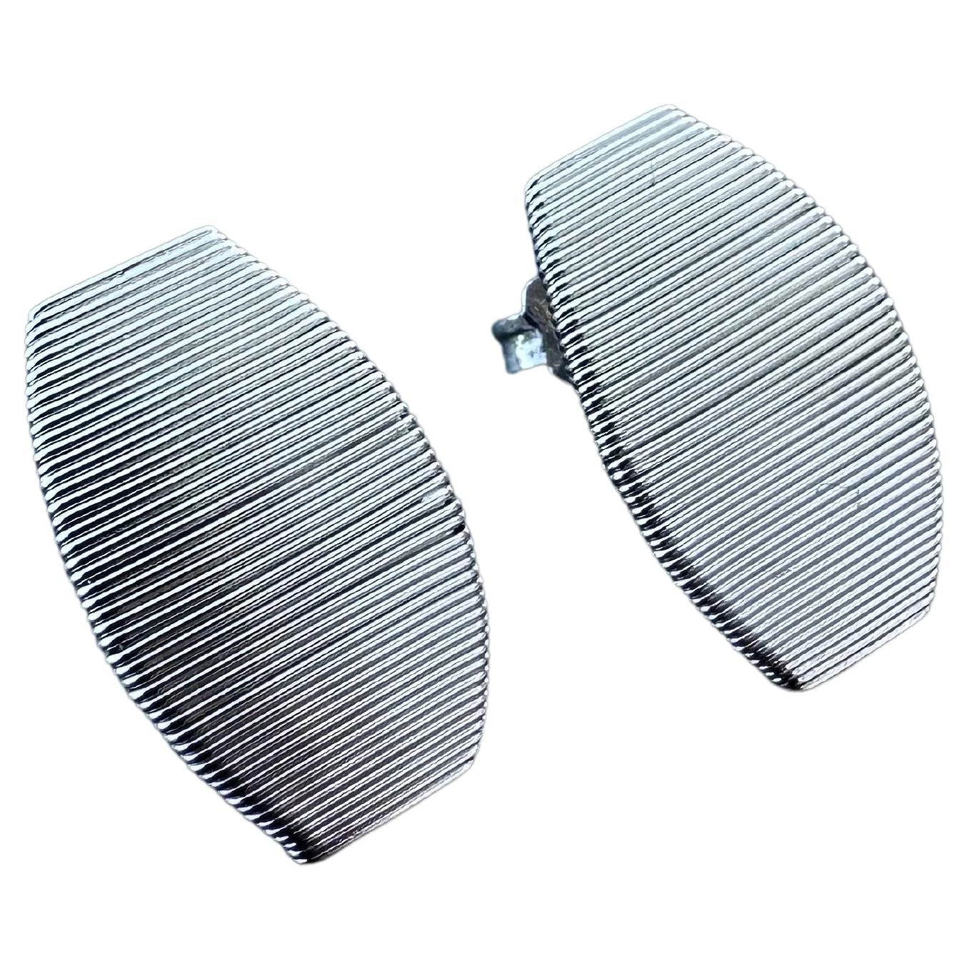 Rosior White Gold Drop Earrings 3 Rosior White Gold Drop Earrings