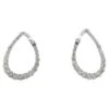 Round Diamonds 2.55 Carat Set In 14K White Gold Lever Back Earrings