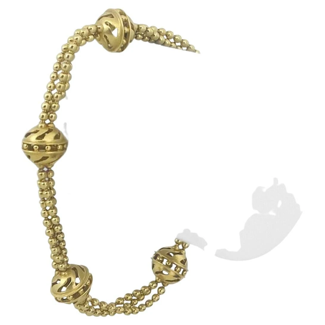 Paul Morelli 18 Karat Yellow Gold Fancy Beaded Ball Station Link Bracelet 3 Paul Morelli 18 Karat Yellow Gold Fancy Beaded Ball Station Link Bracelet