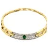 Damiani Emerald And Diamond Necklace 18k Yellow Gold