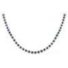 LB Exclusive 14k White Gold 8.15 Carat Diamond And Sapphire Necklace
