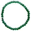 Green Heart Chakra Beaded Bracelet Natural Semi Precious Gem Silver