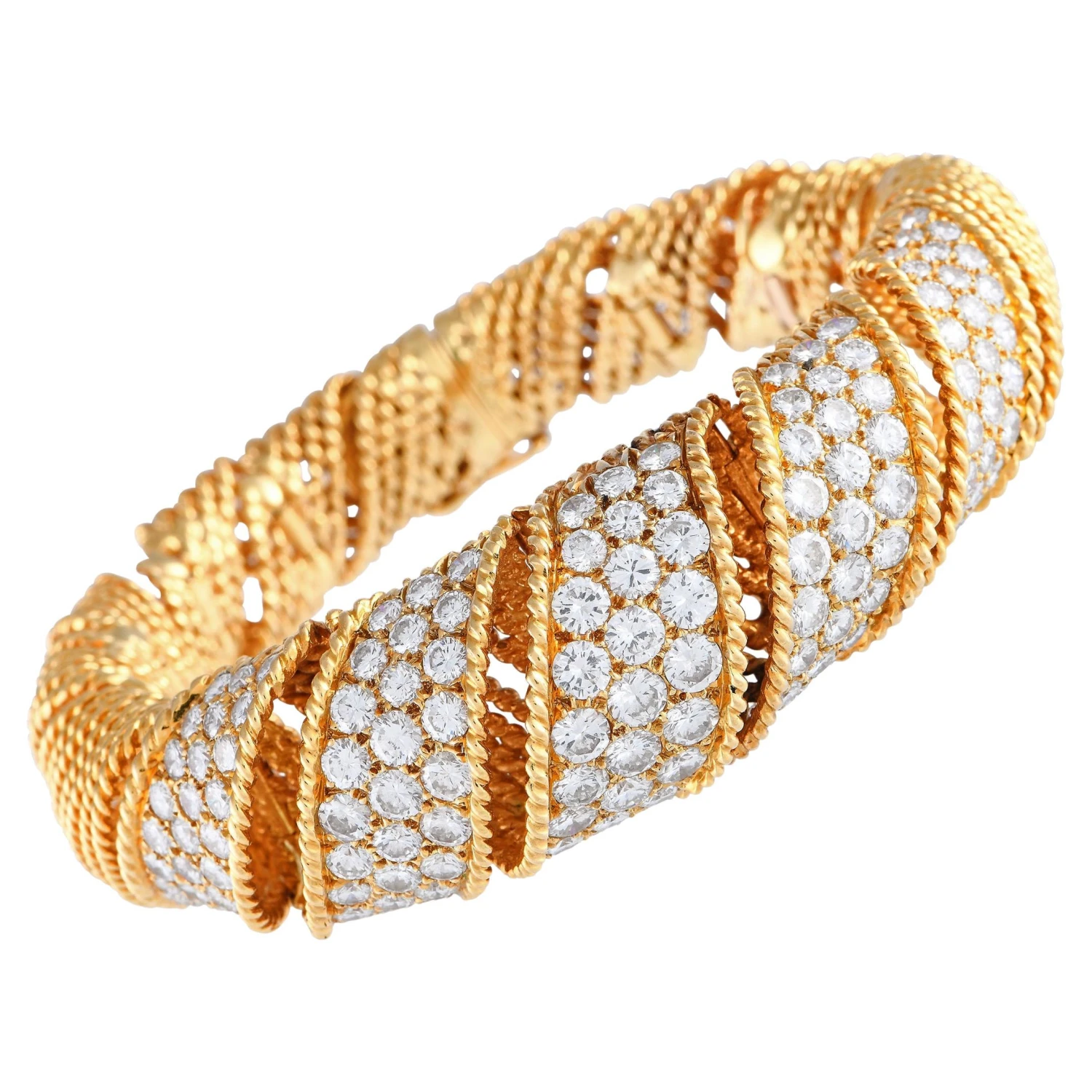 Pierre Sterle 18k Yellow Gold 13.0 Carat Diamond Bracelet 3 Pierre Sterle 18k Yellow Gold 13.0 Carat Diamond Bracelet