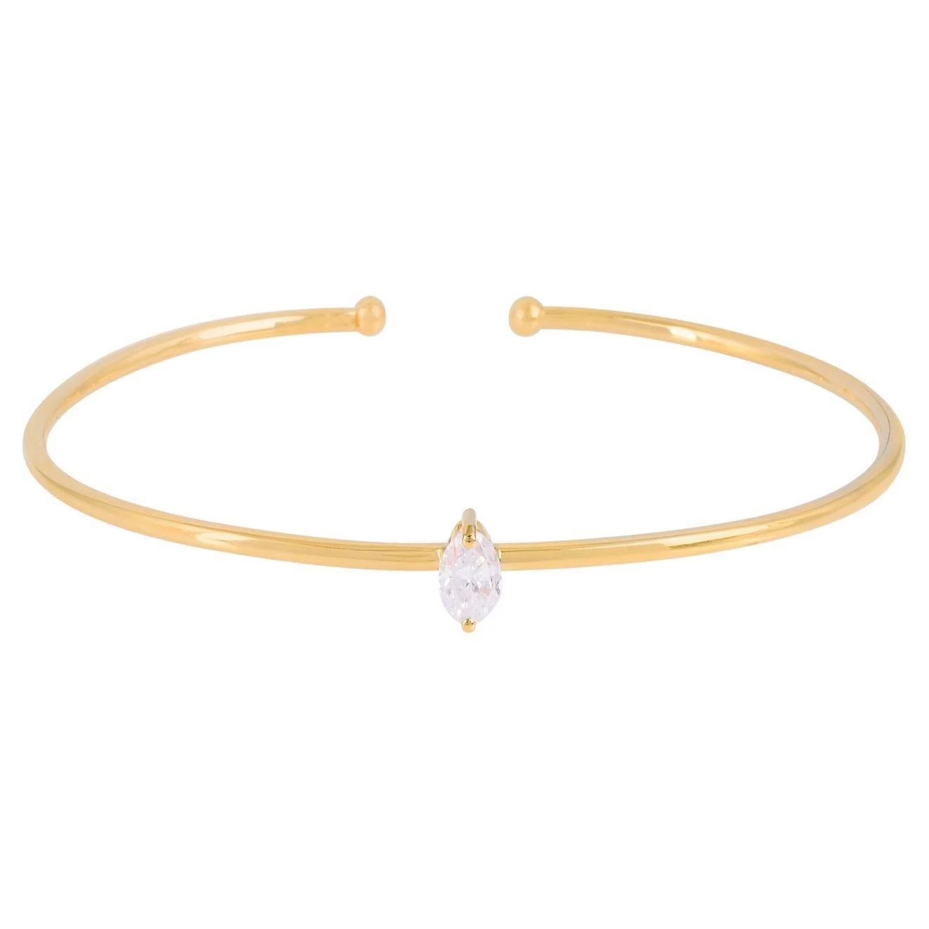 0.47 Carat Solitaire Diamond Bangle Bracelet 18 Karat Yellow Gold Fine Jewelry 3 0.47 Carat Solitaire Diamond Bangle Bracelet 18 Karat Yellow Gold Fine Jewelry