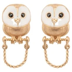Terra, 14k Rose Gold, Owl Earing