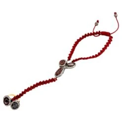 Sliced Multicolored Geode Connected Ring & Bracelet With Pave Diamonds Ball