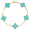 Van Cleef & Arpels Turquoise Vintage Alhambra Bracelet VCARA4200