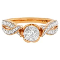 Unknown Diamond Wedding Ring 10k Rose Gold