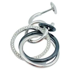 Cartier Trinity Earrings Diamond/White Gold/Ceramic -Mode Bijouterie Magasin j 19486512 1686059039364 bg processed