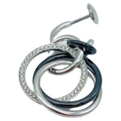 Cartier Trinity Earrings Diamond/White Gold/Ceramic -Mode Bijouterie Magasin j 19486512 1686059070688 bg processed