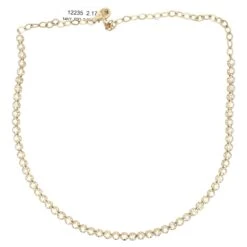 Illusion Setting Diamond Choker Necklace 2.13 Carats 14 Karat Yellow Gold