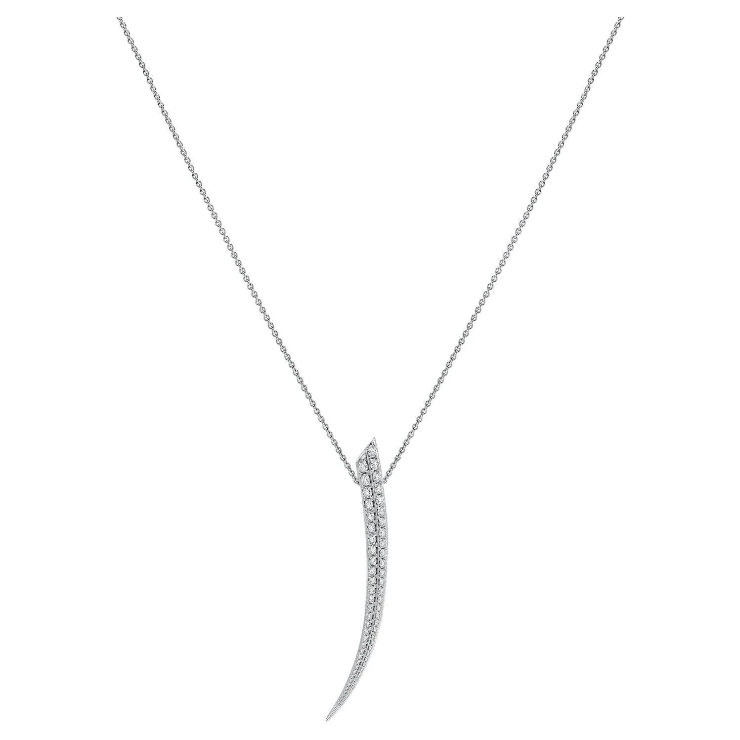 Sabre Fine Large Necklace - 18 Carat White Gold And 2.64 Carat Diamond 3 Sabre Fine Large Necklace - 18 Carat White Gold And 2.64 Carat Diamond