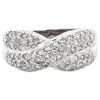 Unknown Criss Cross Diamond Pave Ring In 18k White Gold