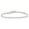 Bezel Set Tennis Bracelet 5.00 Carat In 18 Karat White Gold Natural Diamonds
