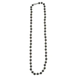 Pave Diamond Ball Chain Neckalce Made In 14k Yellow Gold