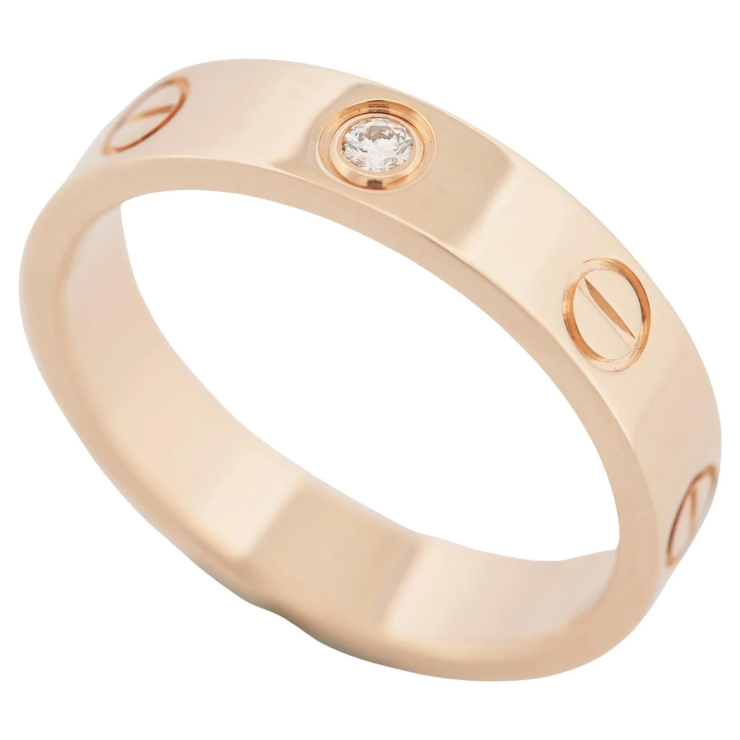 Cartier Love Wedding Band 1 Diamond Ring 51 PG 3 Cartier Love Wedding Band 1 Diamond Ring 51 PG