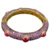 “Capri” Red Ruby & Purple Amethyst Bangle Set In 22k Gold & Silver -Mode Bijouterie Magasin j 19516262 1686337376362 bg processed