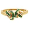 Emerald Double Knot Ring In 18 Carat Yellow / Rose Or White Gold
