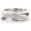 Bvlgari B.Zero1 Design Legend Zaha Hadid Three Band Ring 18k White Gold