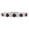 Unknown 14k Gold 0.80ct Alternating Round Brilliant Ruby & Diamond Prong Stack Band Ring -Mode Bijouterie Magasin j 19522112 1686421401521 bg processed
