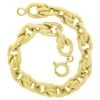 Unknown 18k Yellow Gold Textured & Polished Interlocking Elongated Oval Link Bracelet -Mode Bijouterie Magasin j 19522142 1686422026507 bg processed