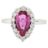 Platinum 2.46ctw Gia Pear Pink Sapphire & Diamond Halo Engagement Cocktail Ring -Mode Bijouterie Magasin j 19522272 1686423848058 bg processed