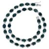 Unknown GIA 95.66 Carat Natural Blue Green Sapphire 14k White Gold Necklace
