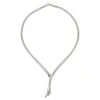 Unknown 18 Carat White Gold Wheat Link Necklace