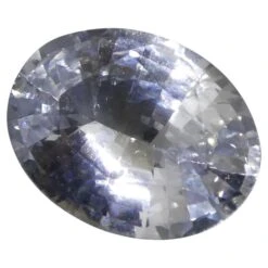 1.58 Carat Oval Icy Light Blue Sapphire GIA Certified Sri Lanka Unheated