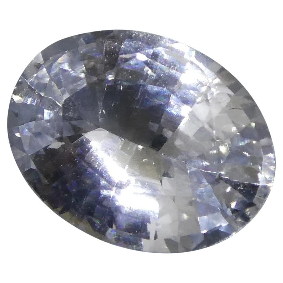 1.58 Carat Oval Icy Light Blue Sapphire GIA Certified Sri Lanka Unheated 3 1.58 Carat Oval Icy Light Blue Sapphire GIA Certified Sri Lanka Unheated